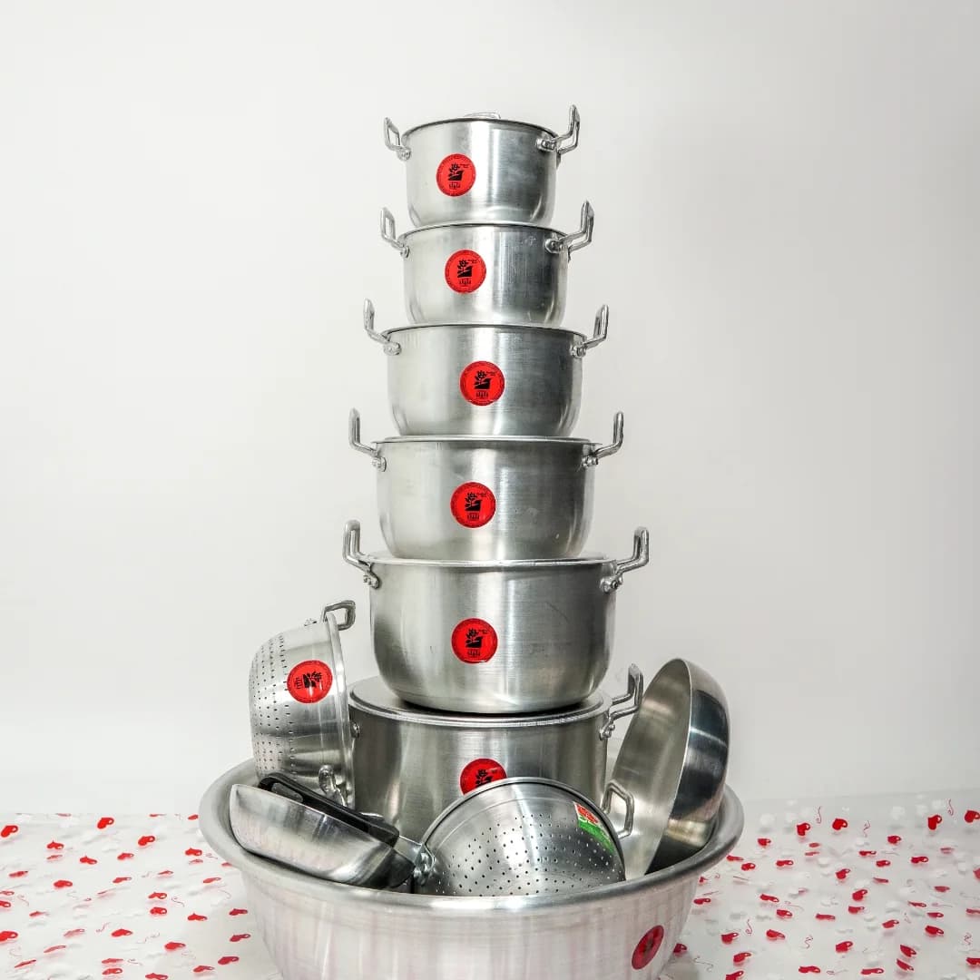 Large stainless steel pot